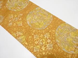 更紗に象・動物模様織り出し　袋帯